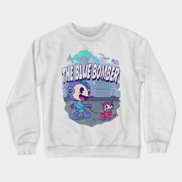 The Blue Bomber Crewneck Sweatshirt by Donnie